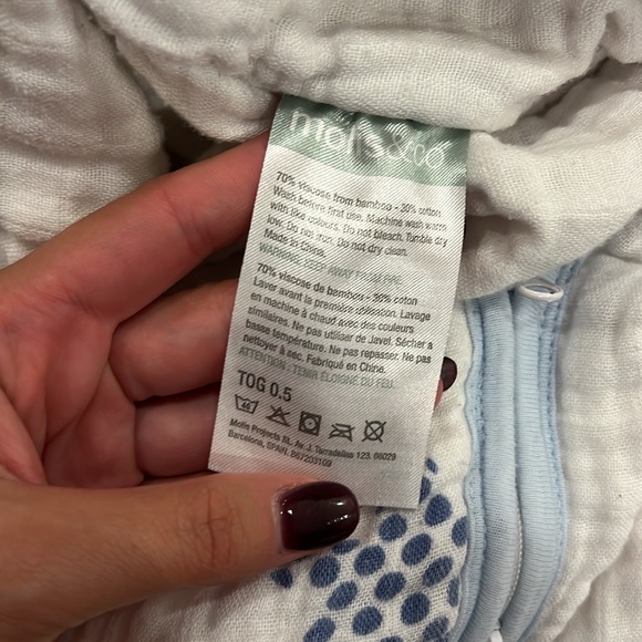 MOLIS & CO Baby Sleeping Sack SIZE XL BLUE YELLOW STARS 18-36 months - Picture 4 of 4